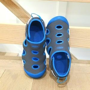 Keen Kids' Stingray Sandal - 12 - Black Iris / Mykonos Blue